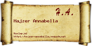 Hajzer Annabella névjegykártya